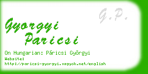 gyorgyi paricsi business card