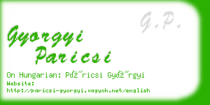 gyorgyi paricsi business card